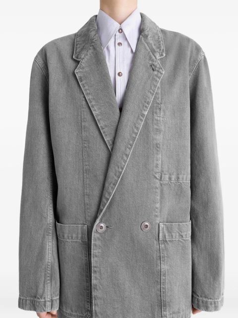 LEMAIRE double-breasted patch-pocket blazer - Grey