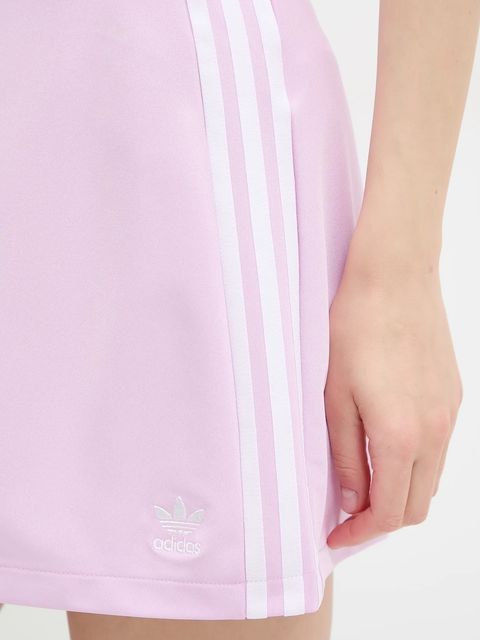adidas Originals spódnica 3-Stripes kolor różowy mini prosta JD0314