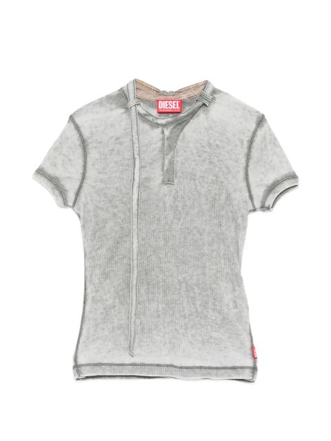 Diesel t-gary rib T-shirt - Grey - zdjęcie produktu nr 1