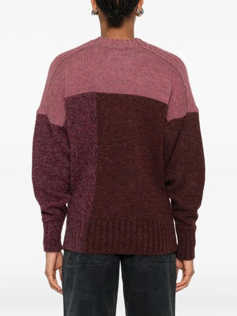 MARANT ÉTOILE colour-block ribbed sweater - Pink