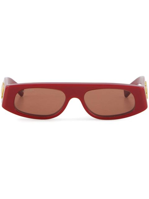 Gucci geometric-frame sunglasses - Red