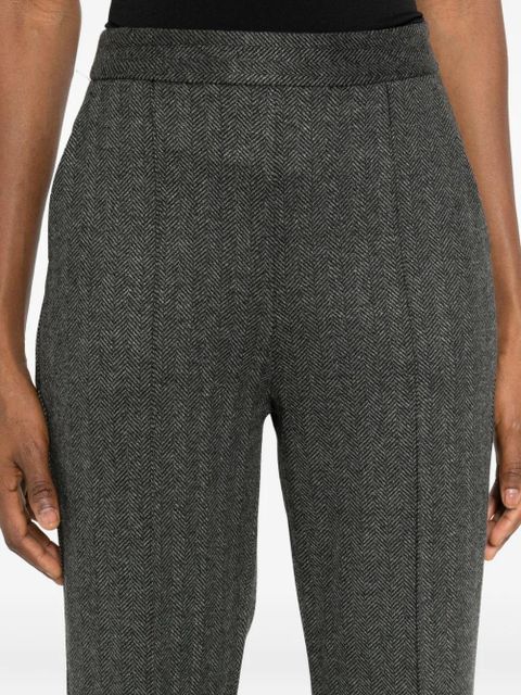 Max Mara herringbone cropped trousers - Grey