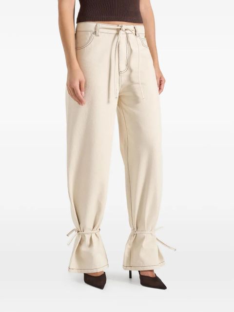 Manière De Voir Faye tie-waist jeans - Neutrals