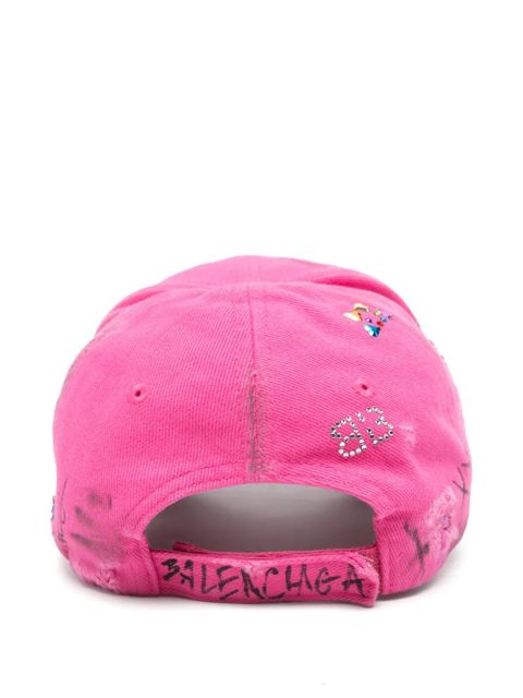 Balenciaga embellished cap hat - Pink - zdjęcie produktu nr 2
