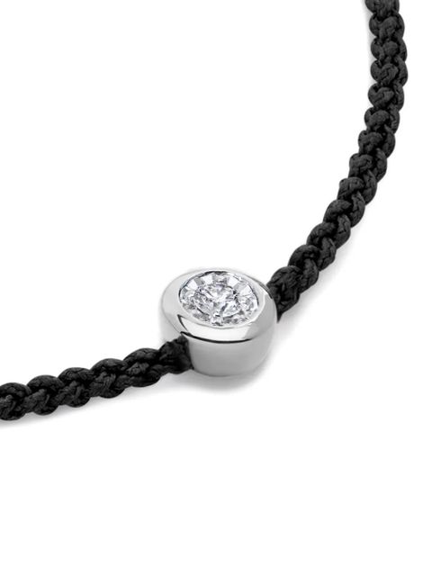 Monica Vinader solitaire diamond cord bracelet - Black