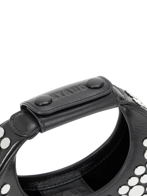 STAUD Goodnight Moon studded shoulder bag - Black