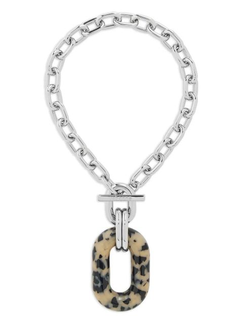 Rabanne link tortoiseshell necklace - Silver - zdjęcie produktu nr 1