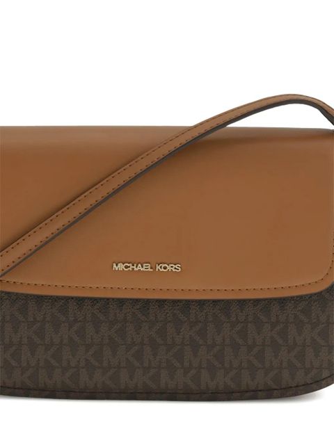 Michael Kors logo-pattern crossbody bag - Brown