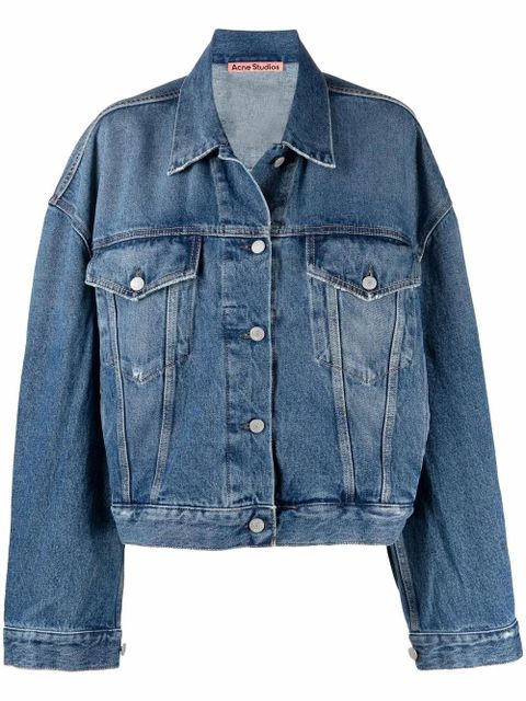 Acne Studios cropped denim jacket - Blue - zdjęcie produktu nr 1