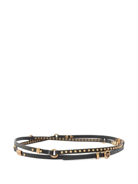 PINKO eyelet stud leather belt - Black - zdjęcie produktu nr 2
