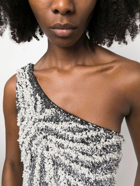 Givenchy one-shoulder embellished mini dress - Silver