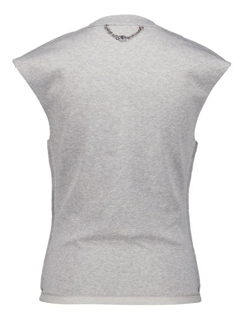 Rabanne chain-detail cotton T-shirt - Grey - zdjęcie produktu nr 2