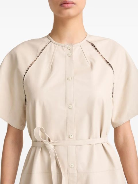 Yves Salomon leather dress - Neutrals