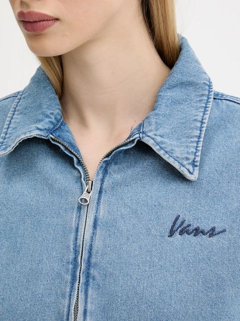 Vans kurtka jeansowa kolor niebieski przejściowa VN000MARCDX1