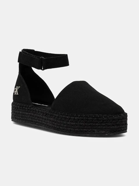 Calvin Klein Jeans espadryle FLATFORM ESPADRILLE SLING MG kolor czarny na platformie YW0YW01735 - zdjęcie produktu nr 1