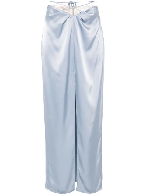 Nanushka draped midi skirt - Blue