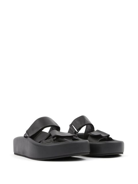 MM6 Maison Margiela Webbing leather sandals - Black - zdjęcie produktu nr 2