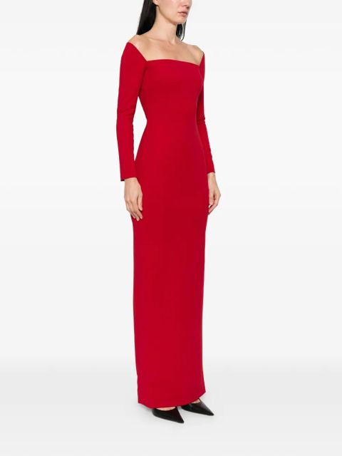 Solace London Lolita long-sleeve maxi dress - Red