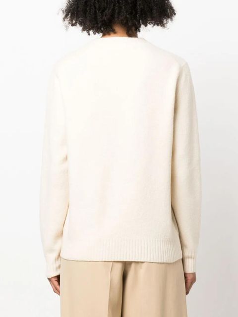 Jil Sander Harmony crew-neck wool jumper - White - zdjęcie produktu nr 2