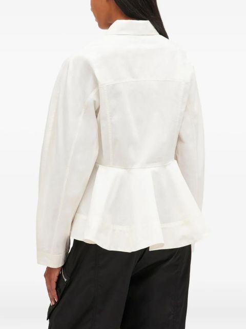 GANNI peplum-detail button shirt - White - zdjęcie produktu nr 2