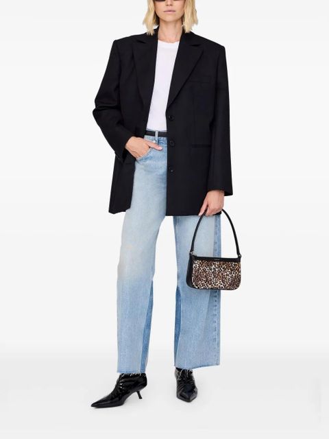 ANINE BING mini Elly leopard-print shoulder bag - Brown