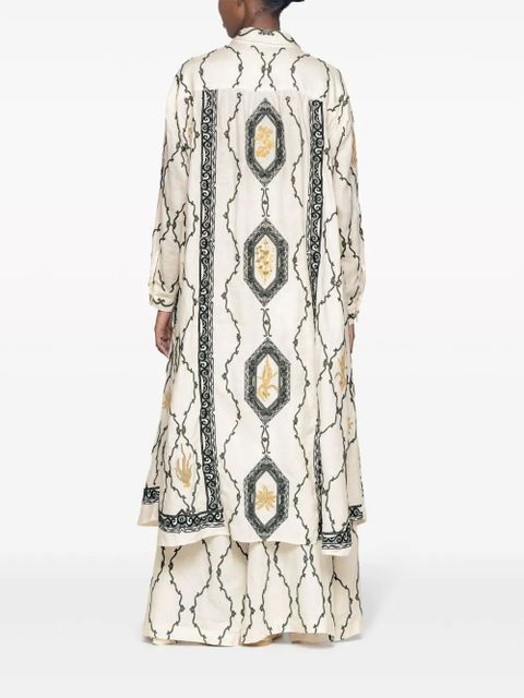 Agua By Agua Bendita Frida Calado linen maxi shirt - White - zdjęcie produktu nr 2