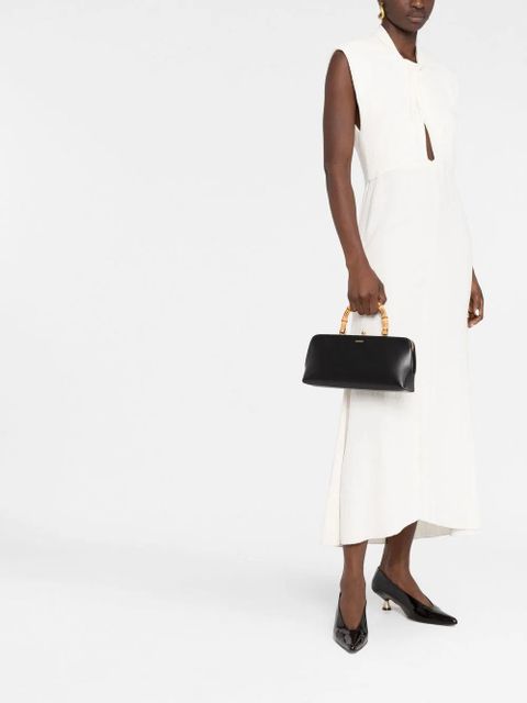 Jil Sander Goji bamboo-handle leather bag - Black - zdjęcie produktu nr 2