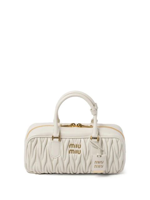 Miu Miu Arcadia matelassé leather tote bag - White - zdjęcie produktu nr 1