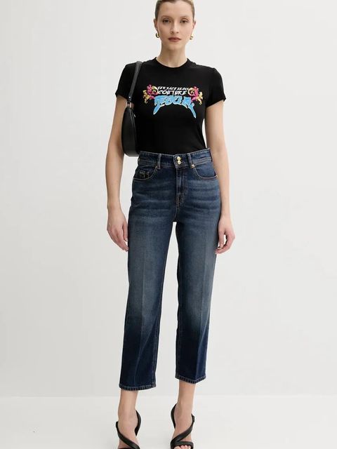 Versace Jeans Couture t-shirt damski kolor czarny 78HAH606 J0035