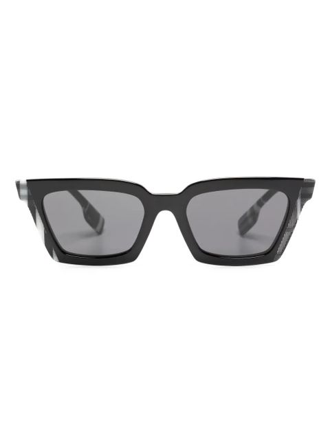 Burberry Eyewear engraved-logo rectangle-frame sunglasses - Black - zdjęcie produktu nr 1