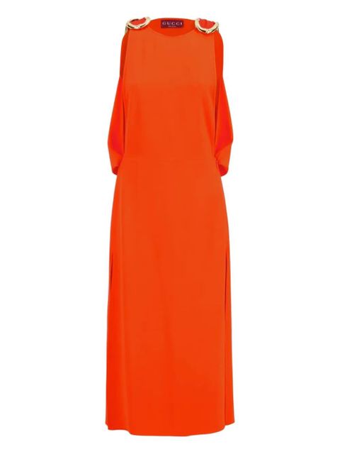 Gucci bamboo-detail midi dress - Orange - zdjęcie produktu nr 1