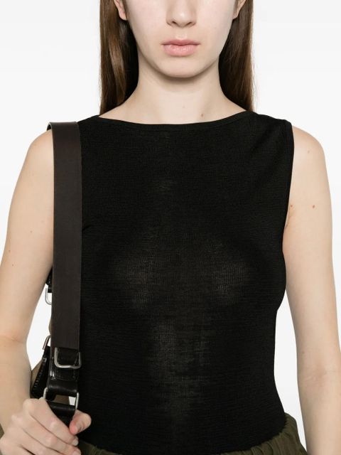 ENTIRE STUDIOS round-neck sleeveless tank top - Black