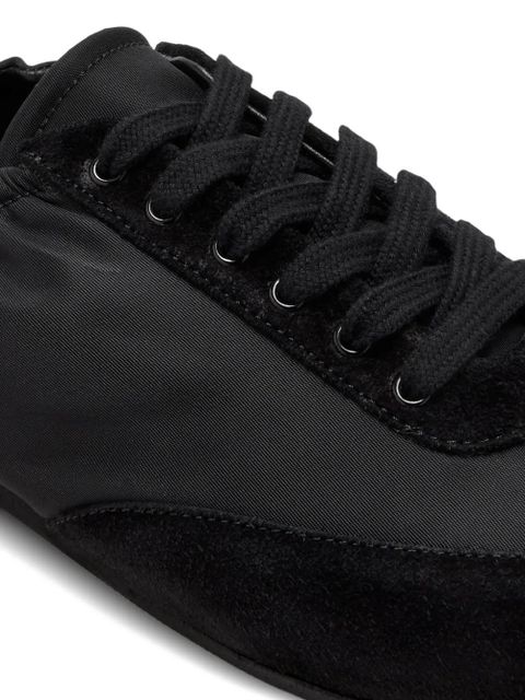 STAUD Joey suede-panelled sneakers - Black