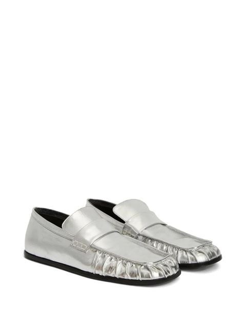 Jil Sander metallic loafers - Grey