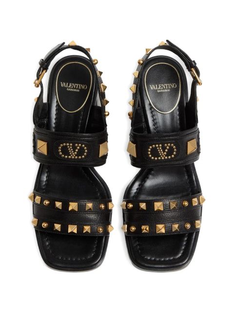 Valentino Garavani Plaster Caster leather sandals - Black - zdjęcie produktu nr 2