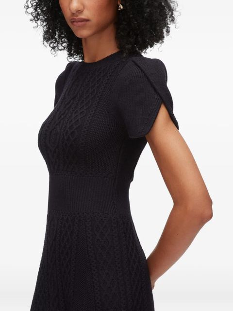 3.1 Phillip Lim cable-knit short-sleeve mini dress - Black