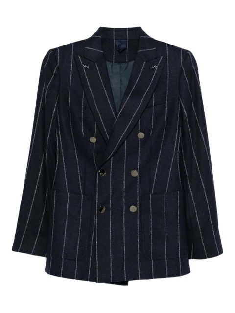 Max Mara pinstripe double-breasted jacket - Blue - zdjęcie produktu nr 1