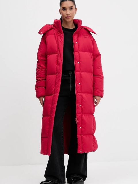 Tommy Jeans kurtka puchowa kolor bordowy zimowa DW0DW21977 - zdjęcie produktu nr 2