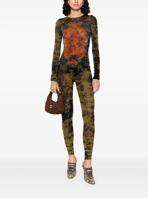 Jean Paul Gaultier abstract-print jumpsuit - Black