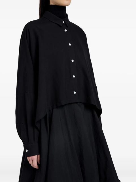 Proenza Schouler draped button-up shirt - Black
