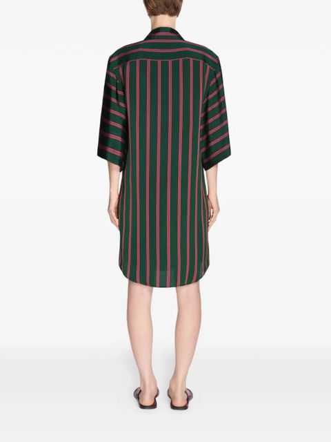 DRIES VAN NOTEN striped shirt dress - Green