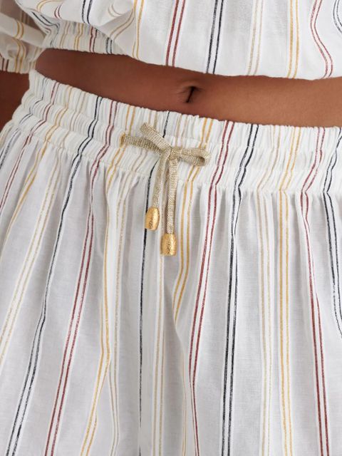 ERES Neda striped shorts - White