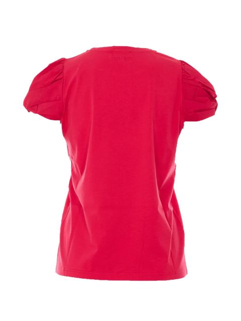 TWINSET puffed-sleeve embroidered-logo T-shirt - zdjęcie produktu nr 2