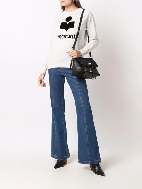 MARANT ÉTOILE logo-print crew-neck sweatshirt - Neutrals - zdjęcie produktu nr 2