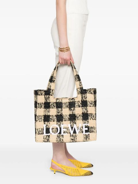 LOEWE large Loewe Font tote bag - Neutrals
