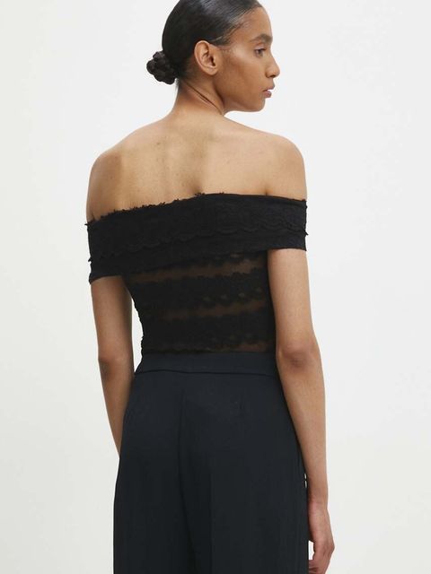 Answear.LAB body damskie kolor czarny wzorzysta