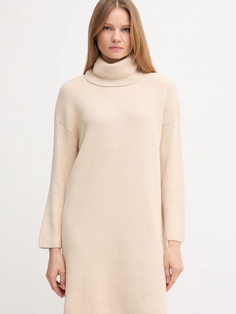 Barbour sukienka kolor beżowy mini oversize LDR0559 - zdjęcie produktu nr 1