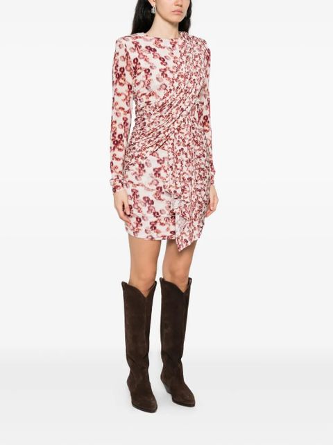 ISABEL MARANT Georgia printed mini dress - Pink