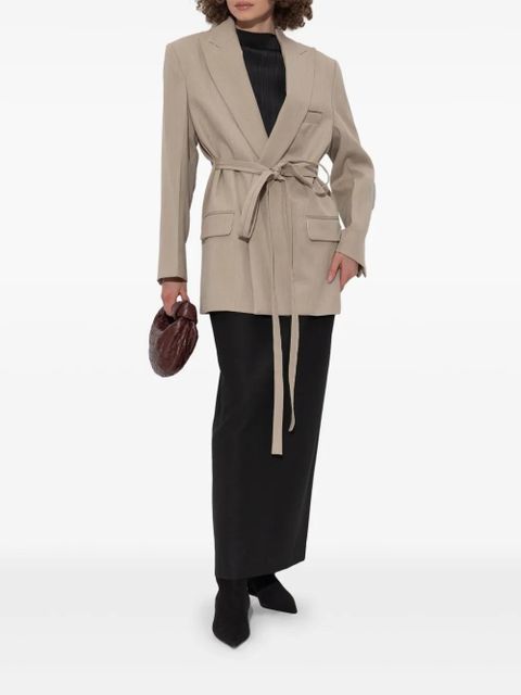 Victoria Beckham tied waist blazer - Neutrals