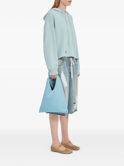 MM6 Maison Margiela raw-hem hoodie - Blue
